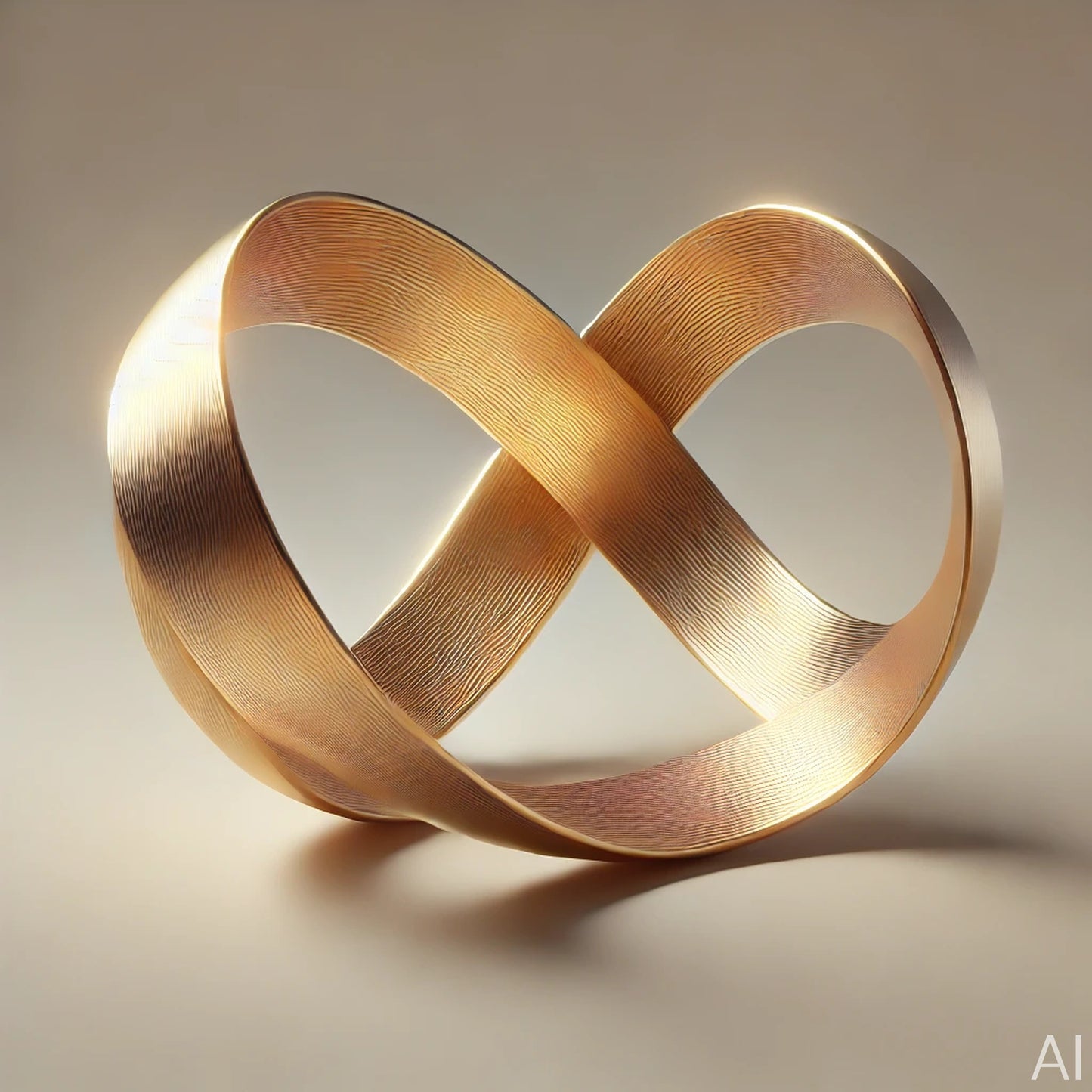 Golden Möbius Strips – 5 Abstract Geometry Digital Art Prints (High-Resolution ZIP Download)