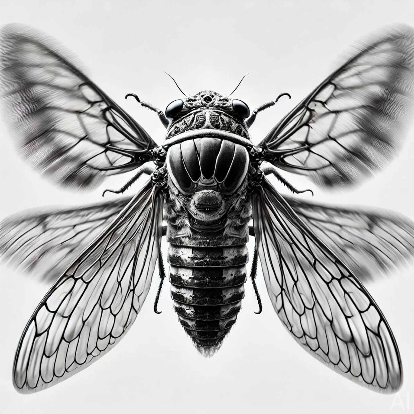 Colored Cicadas – 5 Insect Illustration JPG Artworks (ZIP File Download)
