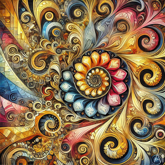 Mathematical Harmony – 5 Golden Ratio Fractal Prints (Digital Download)