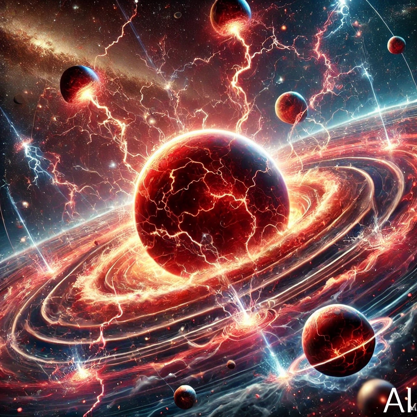 Red Planet – USB + Digital Download (5 Sci-Fi Space Explosion Art Prints)