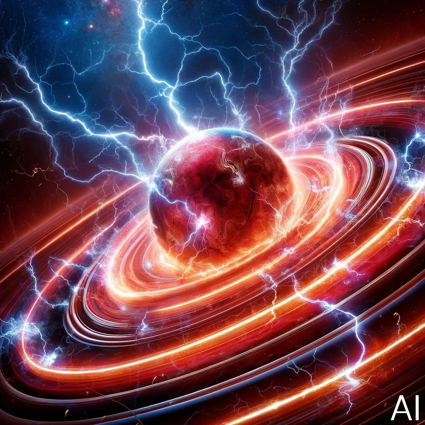 Red Planet – USB + Digital Download (5 Sci-Fi Space Explosion Art Prints)
