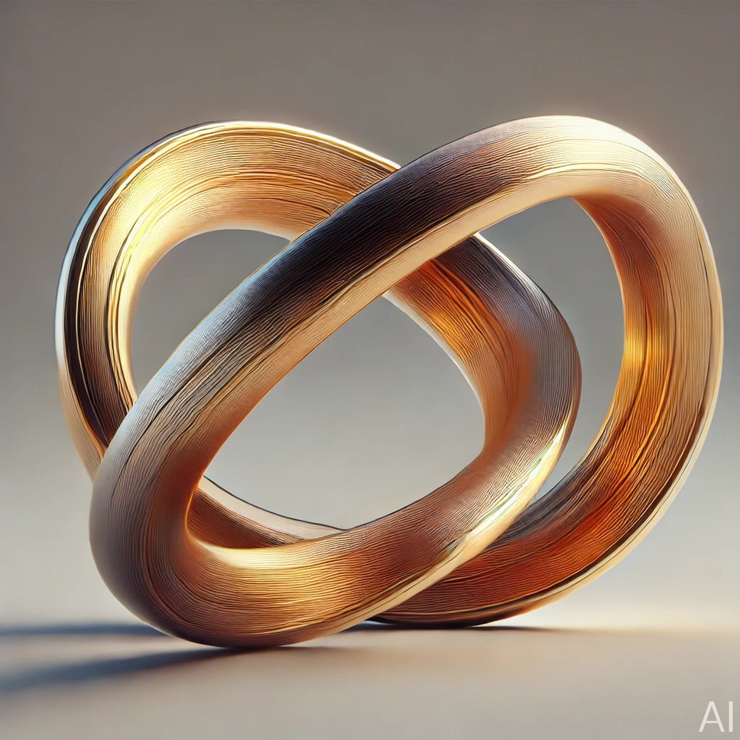 Golden Möbius Strips – 5 Abstract Geometry Digital Art Prints (High-Resolution ZIP Download)