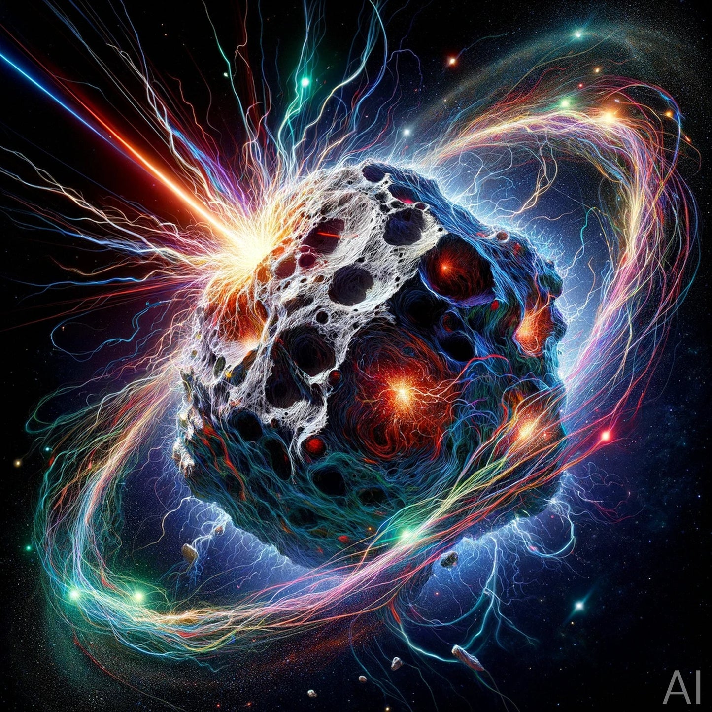 Electro Asteroids – Cosmic Impact Art Series
