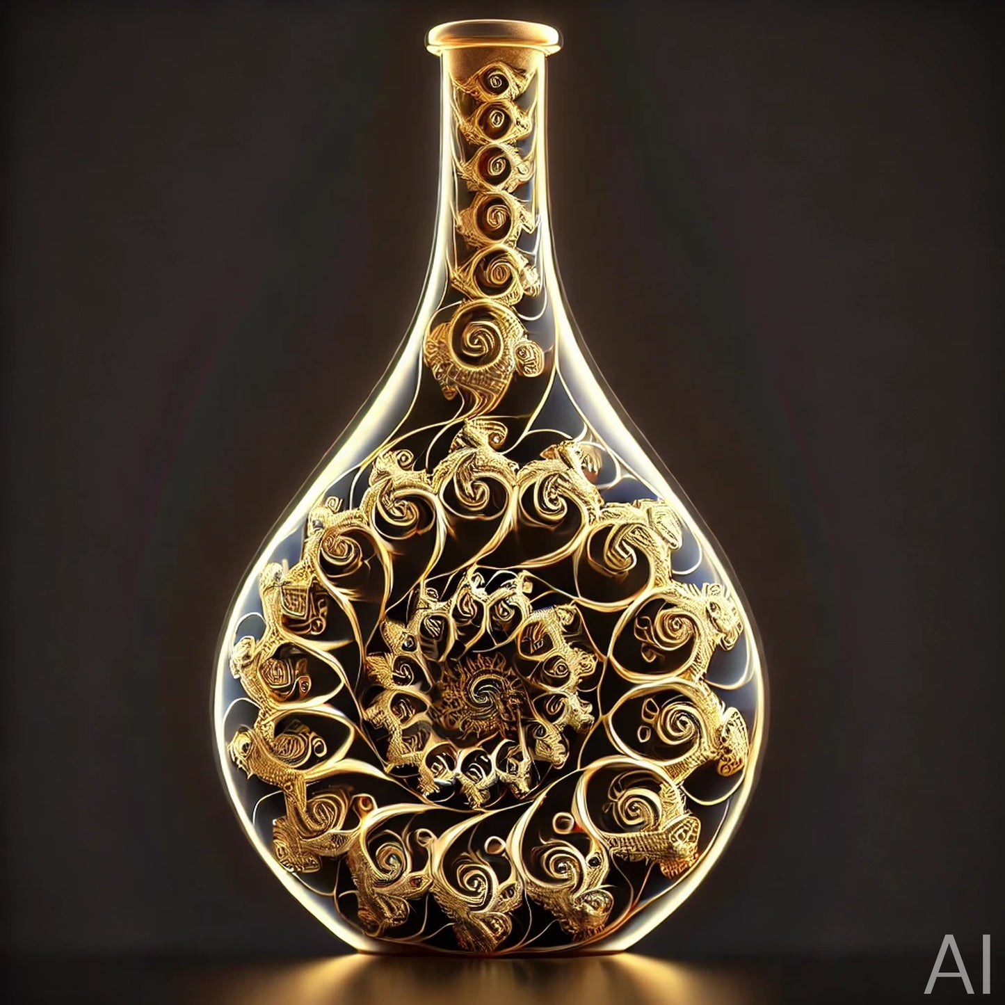 Elegant Klein Bottles – USB + Digital Download (5 Abstract 3D Form Art Prints)