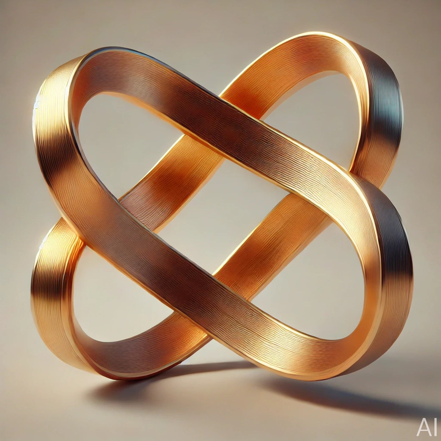 Golden Möbius Strips – 5 Abstract Geometry Digital Art Prints (High-Resolution ZIP Download)