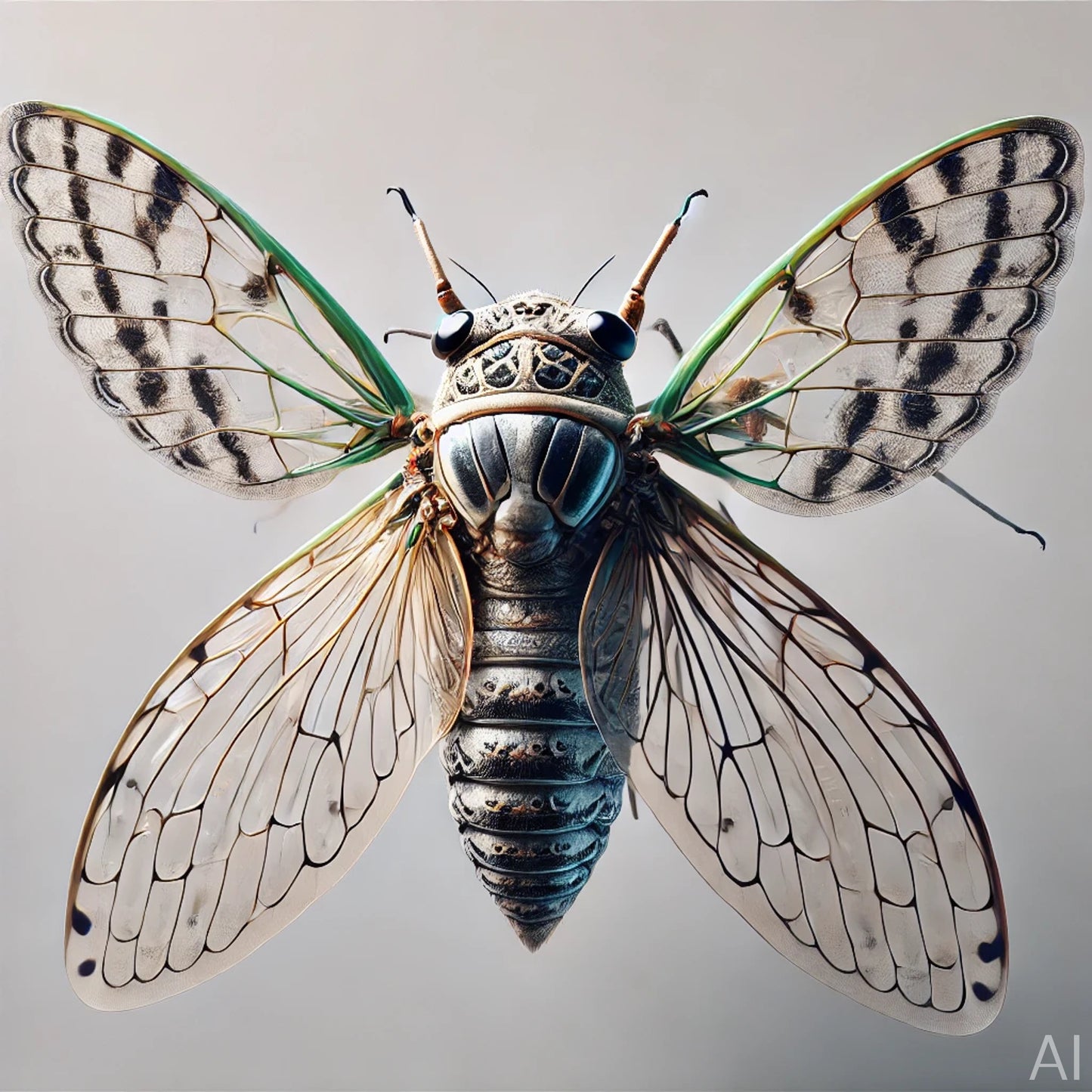 Colored Cicadas – 5 Insect Illustration JPG Artworks (ZIP File Download)