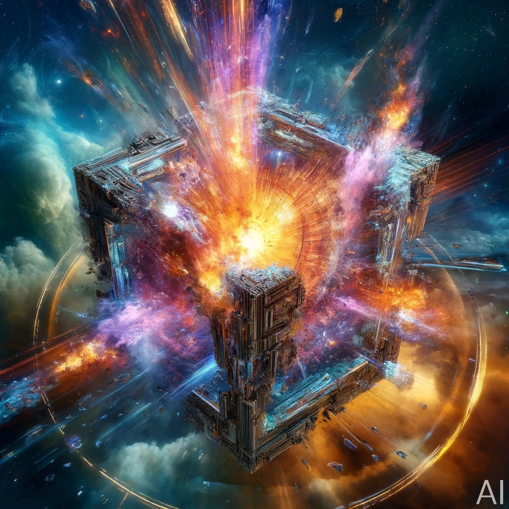 Quantum Burst – USB + Digital Download (5 Particle Explosion JPG Art Prints)