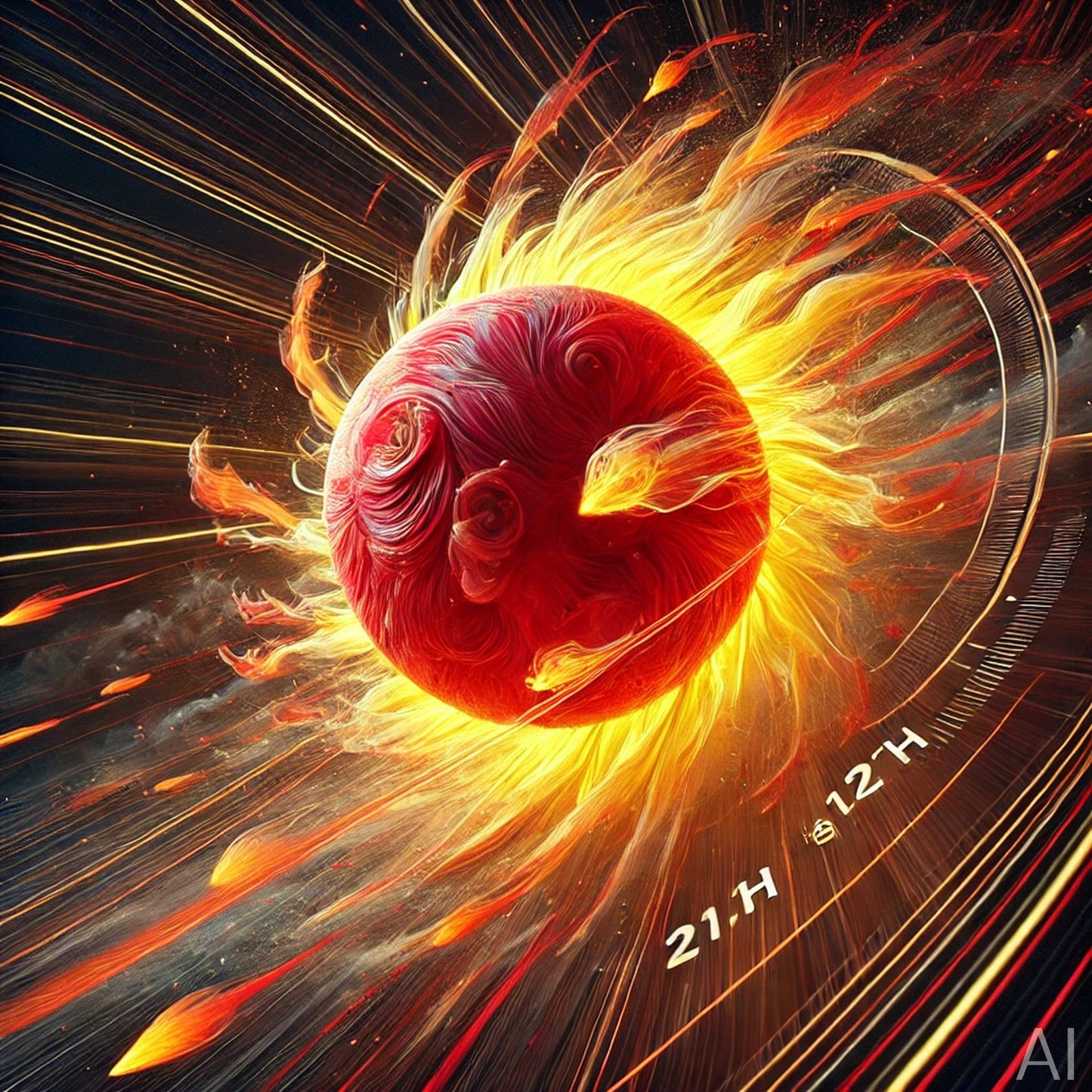 5 Fiery Digital Masterpieces – Flame Orb & Plasma Burst Art Set