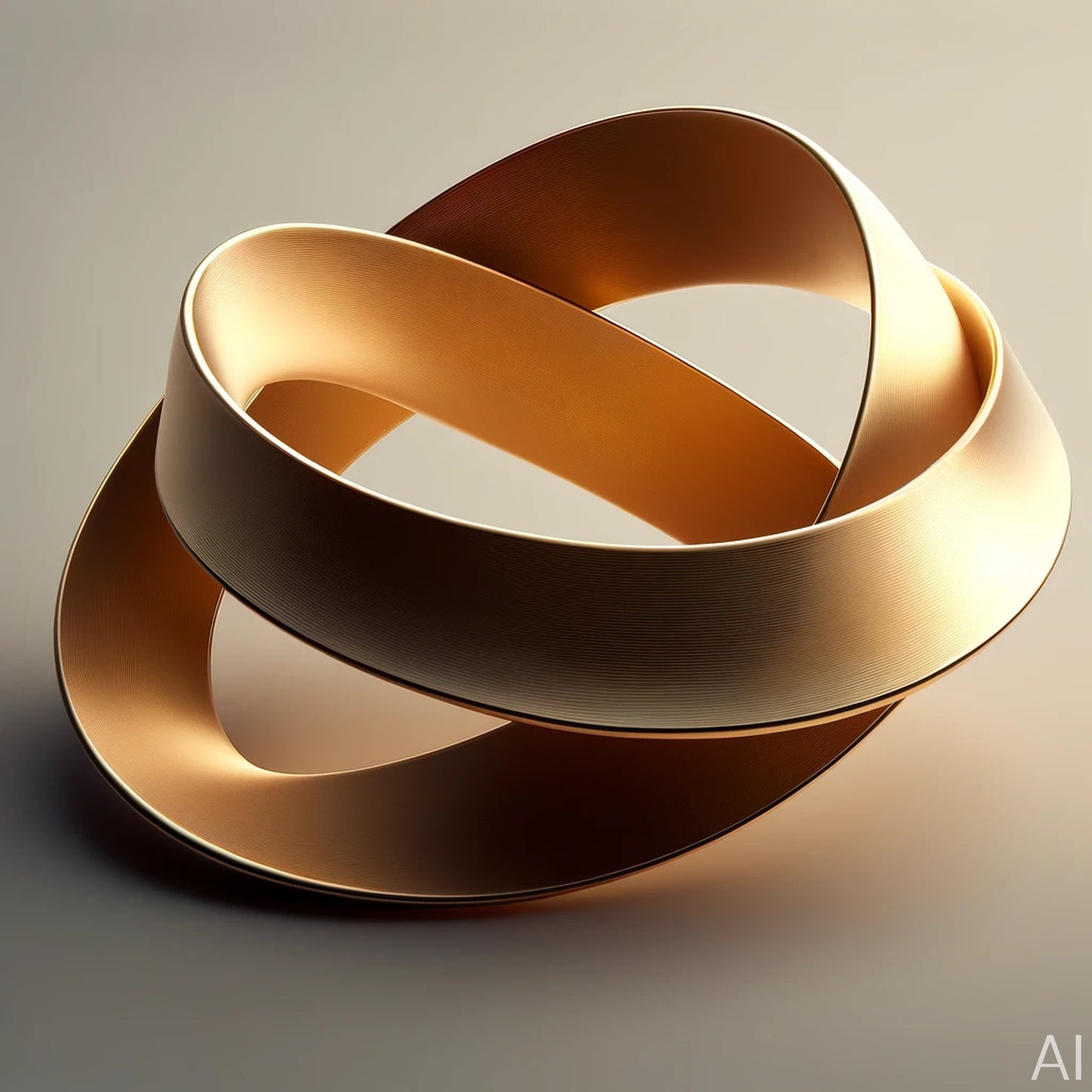 Golden Möbius Strips – 5 Abstract Geometry Digital Art Prints (High-Resolution ZIP Download)
