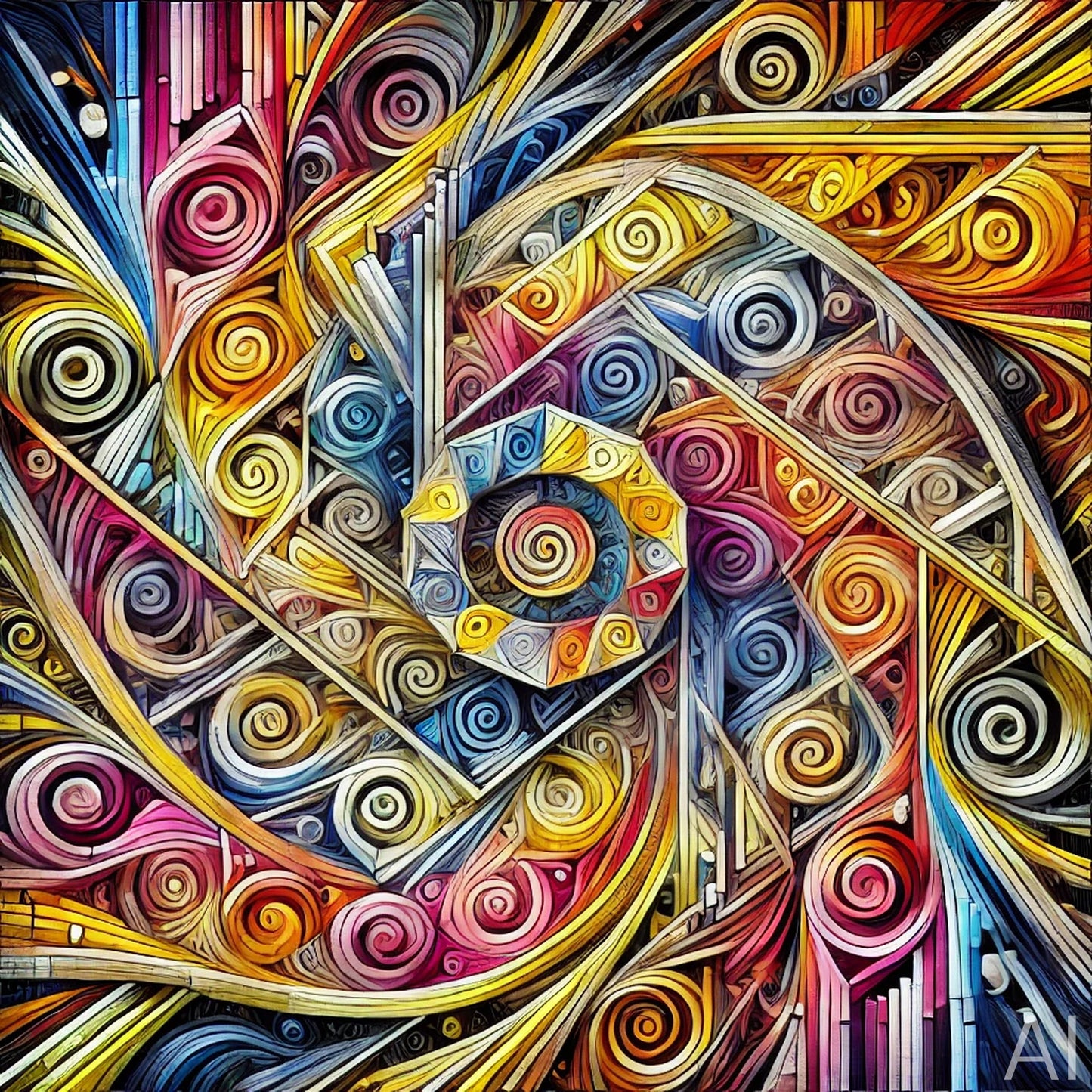 Geometric Kaleidoscapes – USB + Digital Download (5 Abstract Mandala Art Prints)