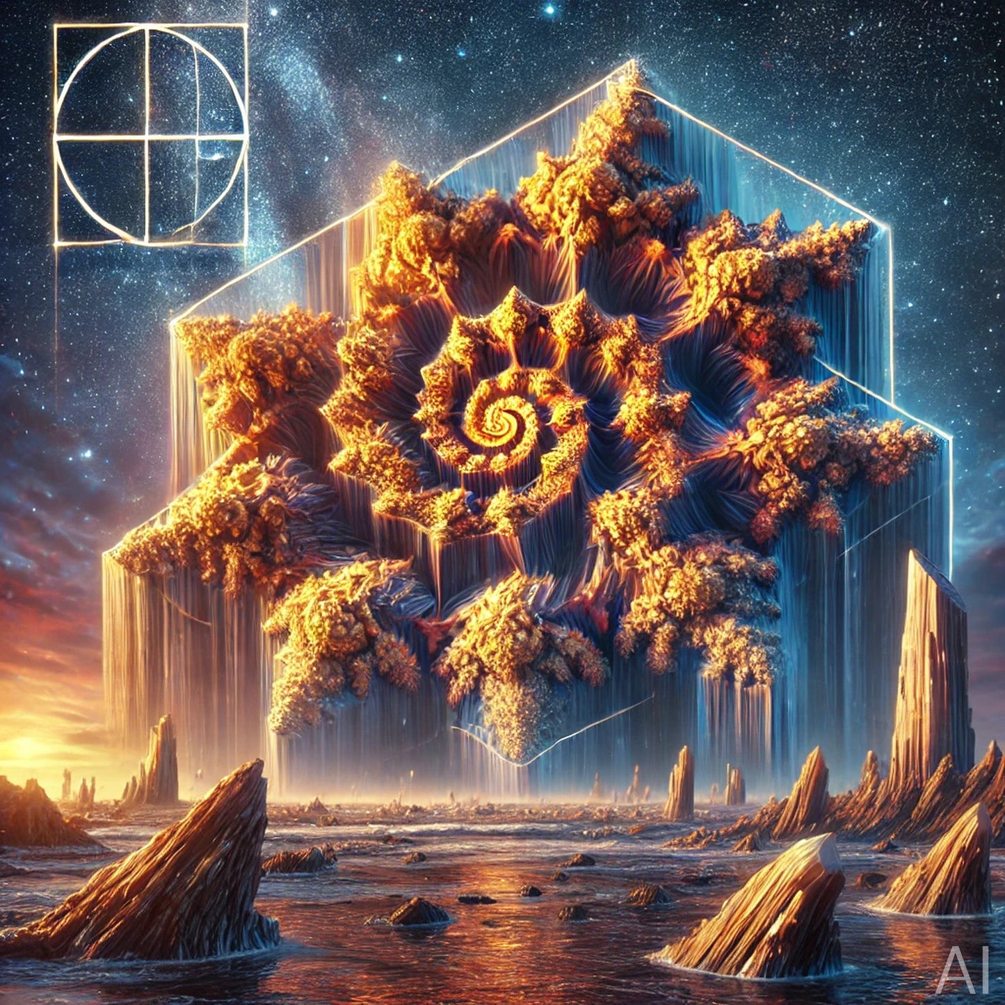 Crystal Landscapes – 5 Alien Geode & Fractal Terrain Digital Art Prints (High-Resolution ZIP Download)