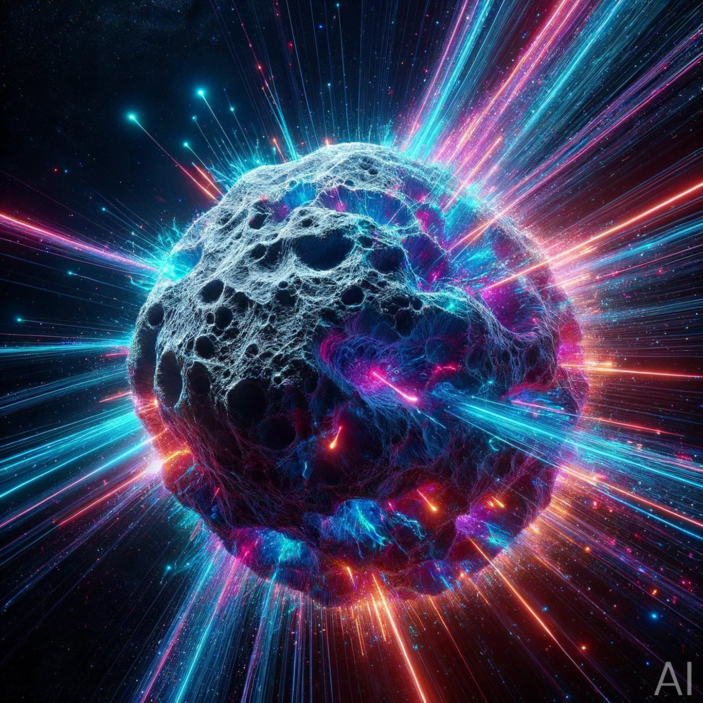 Electro Asteroids – USB + Digital Download (5 Cosmic Impact Art Prints)