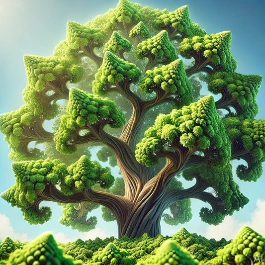Fractal Math Trees – 5 Digital Nature-Inspired Geometry Prints (ZIP File Emailed)