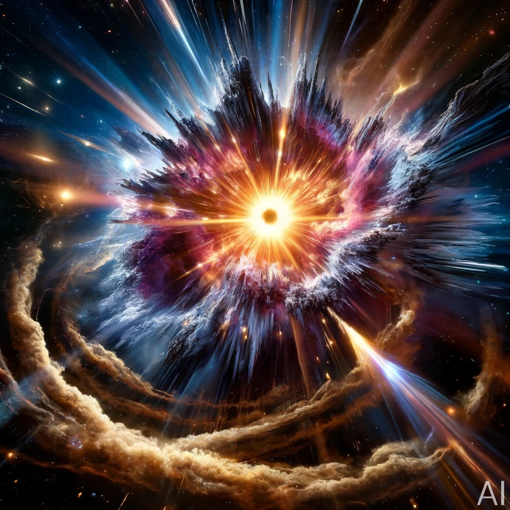 Quantum Burst – USB + Digital Download (5 Particle Explosion JPG Art Prints)