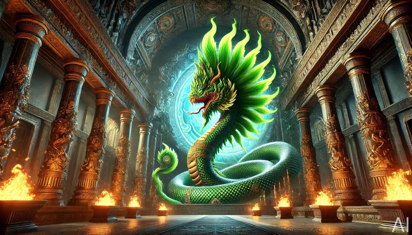 Quetzalcoatl – USB + Digital Download (5 Mythic Serpent God Art Prints)