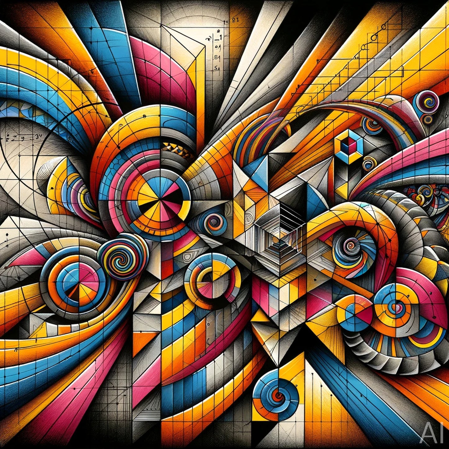 Bender Decomposition – 5 Futuristic Geometry JPG Artworks (ZIP File Download)