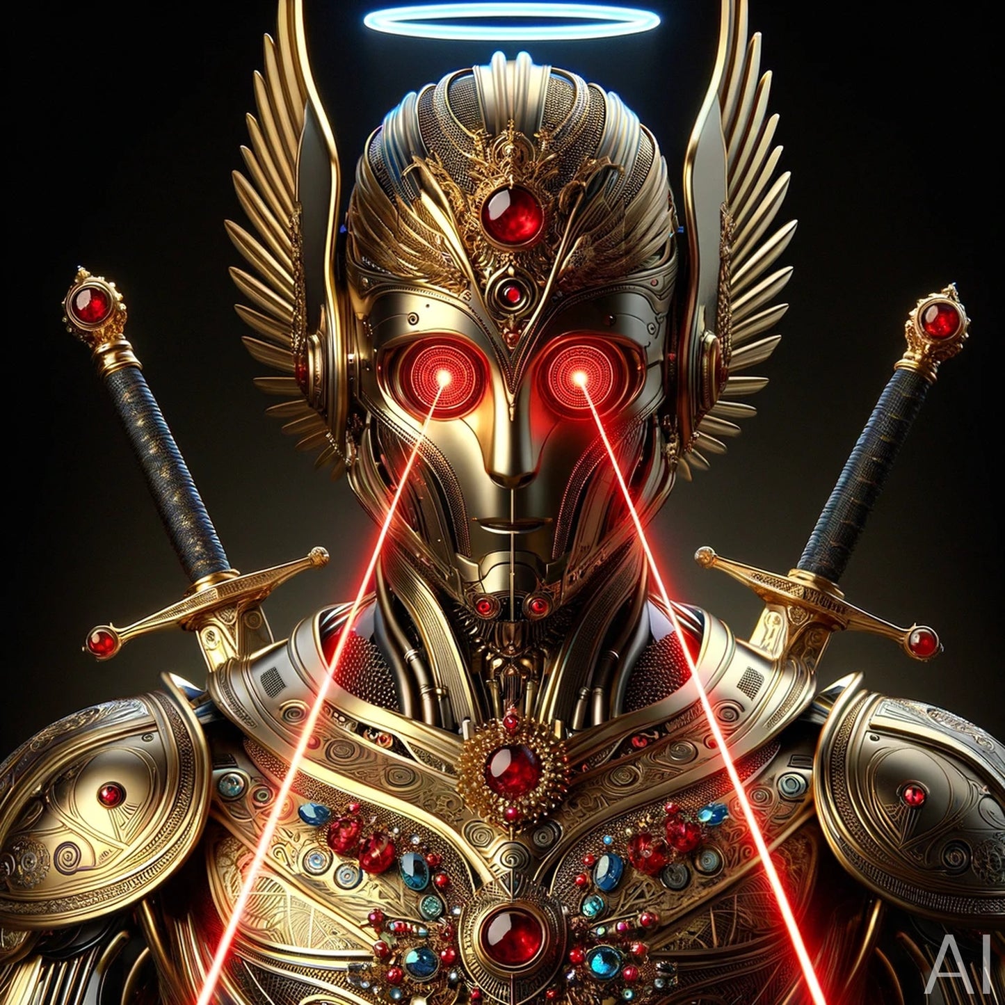 Cybernetic Warrior Bots – USB + Digital Download (5 Futuristic Robot JPG Art Prints)
