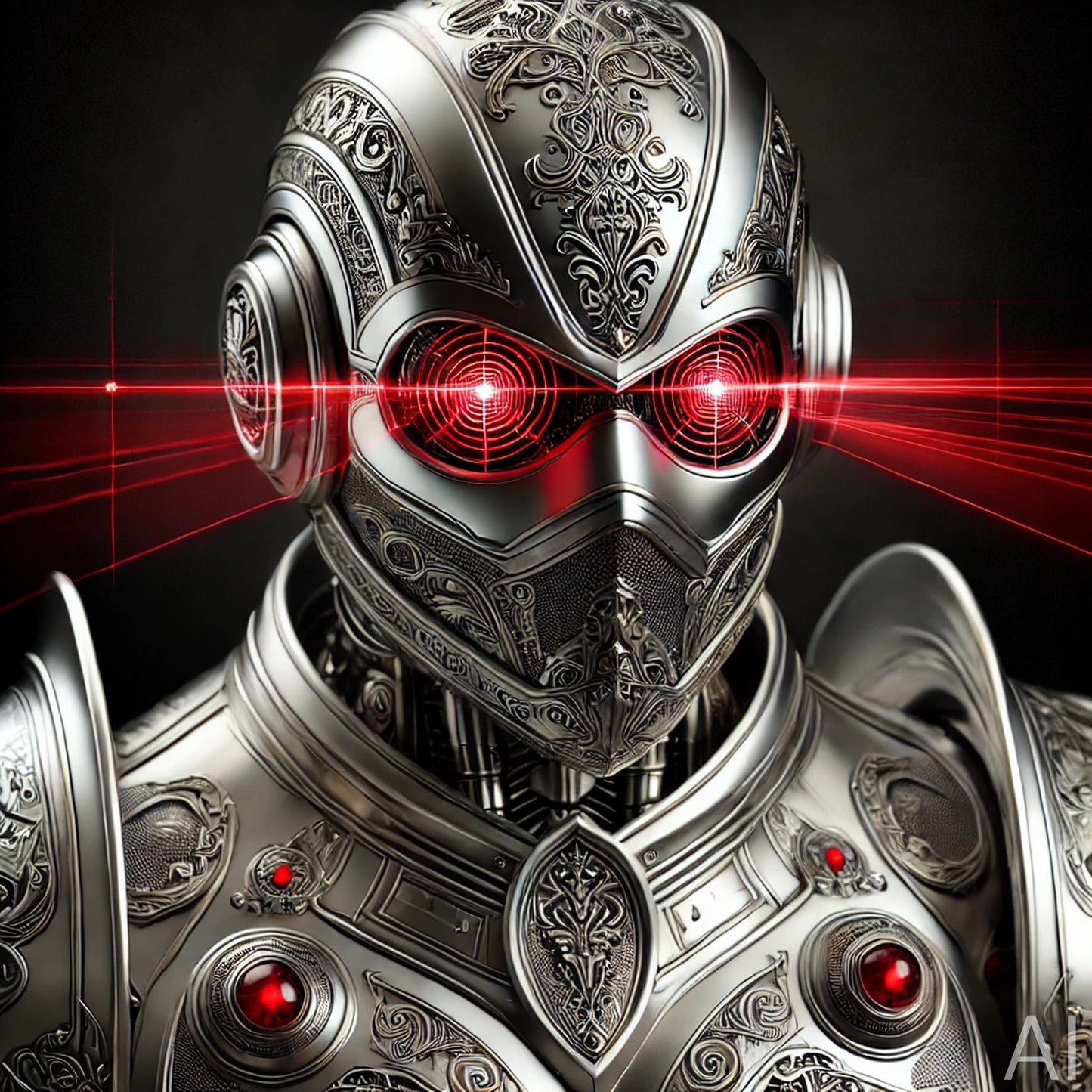 Cybernetic Warrior Bots – USB + Digital Download (5 Futuristic Robot JPG Art Prints)