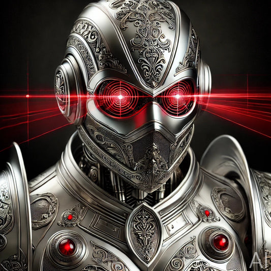 Cybernetic Warrior Bots – 5 Futuristic Humanoid Robot Digital Art Prints (High-Resolution ZIP Download)