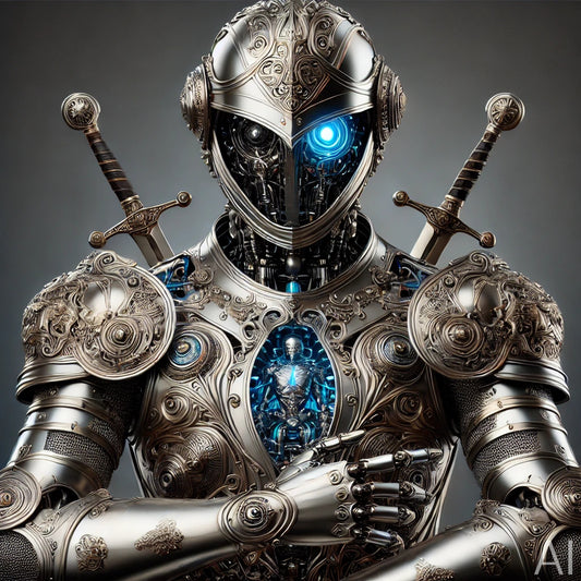 Cybernetic Warrior Bots – USB + Digital Download (5 Futuristic Robot JPG Art Prints)