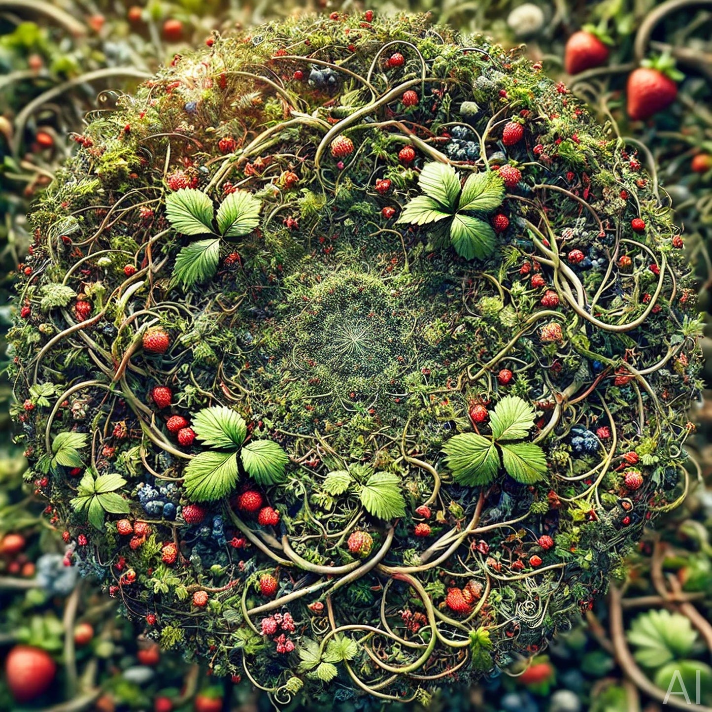 5 Botanical Fantasy Artworks – Abstract Nature JPG Collection (ZIP Download)