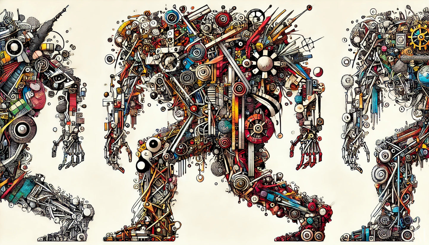 Cadavre Exquis – 5 Surreal Collaborative Figure JPG Artworks (ZIP File Download)