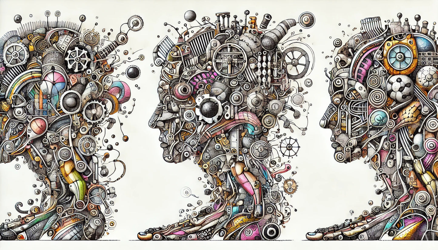Cadavre Exquis – 5 Surreal Collaborative Figure JPG Artworks (ZIP File Download)