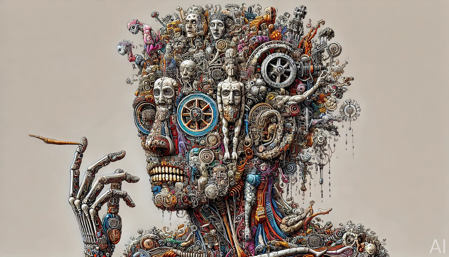 Cadavre Exquis – 5 Surreal Collaborative Figure JPG Artworks (ZIP File Download)