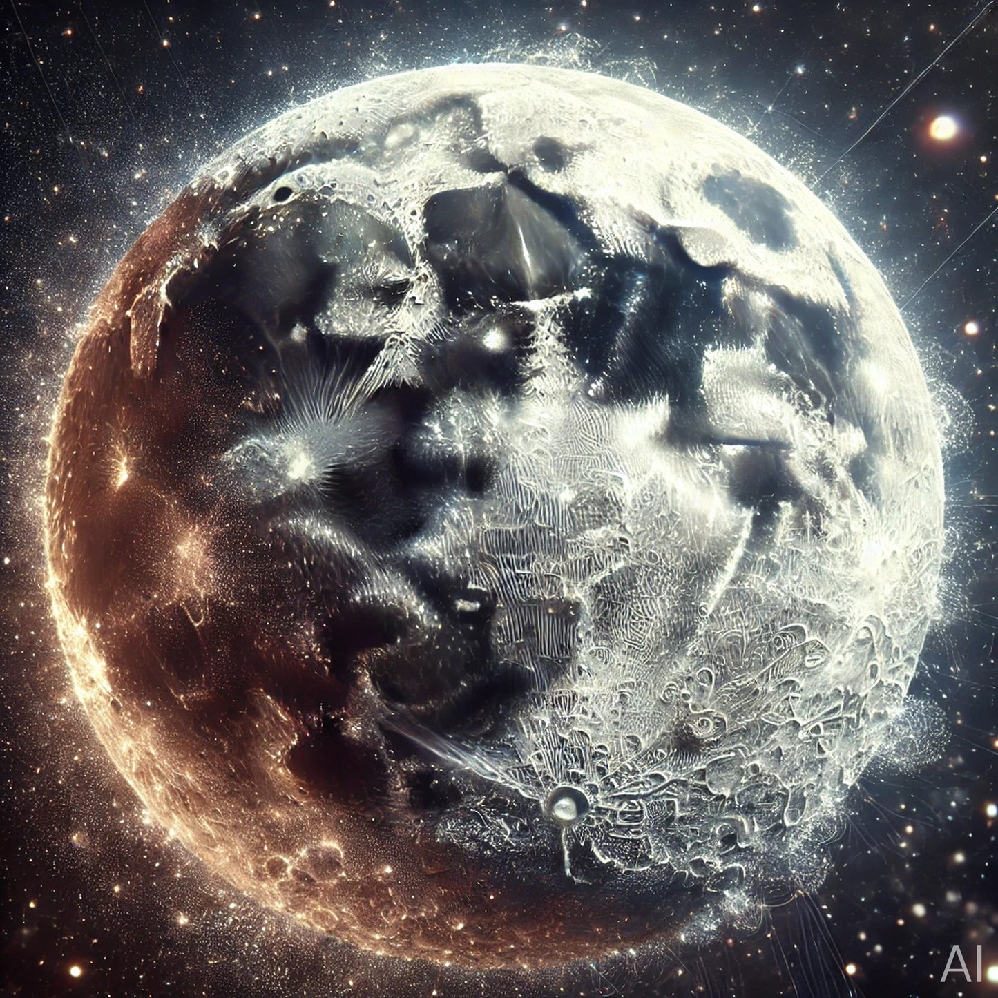 Wolf Full Moon – 5 Celestial Digital Art Prints