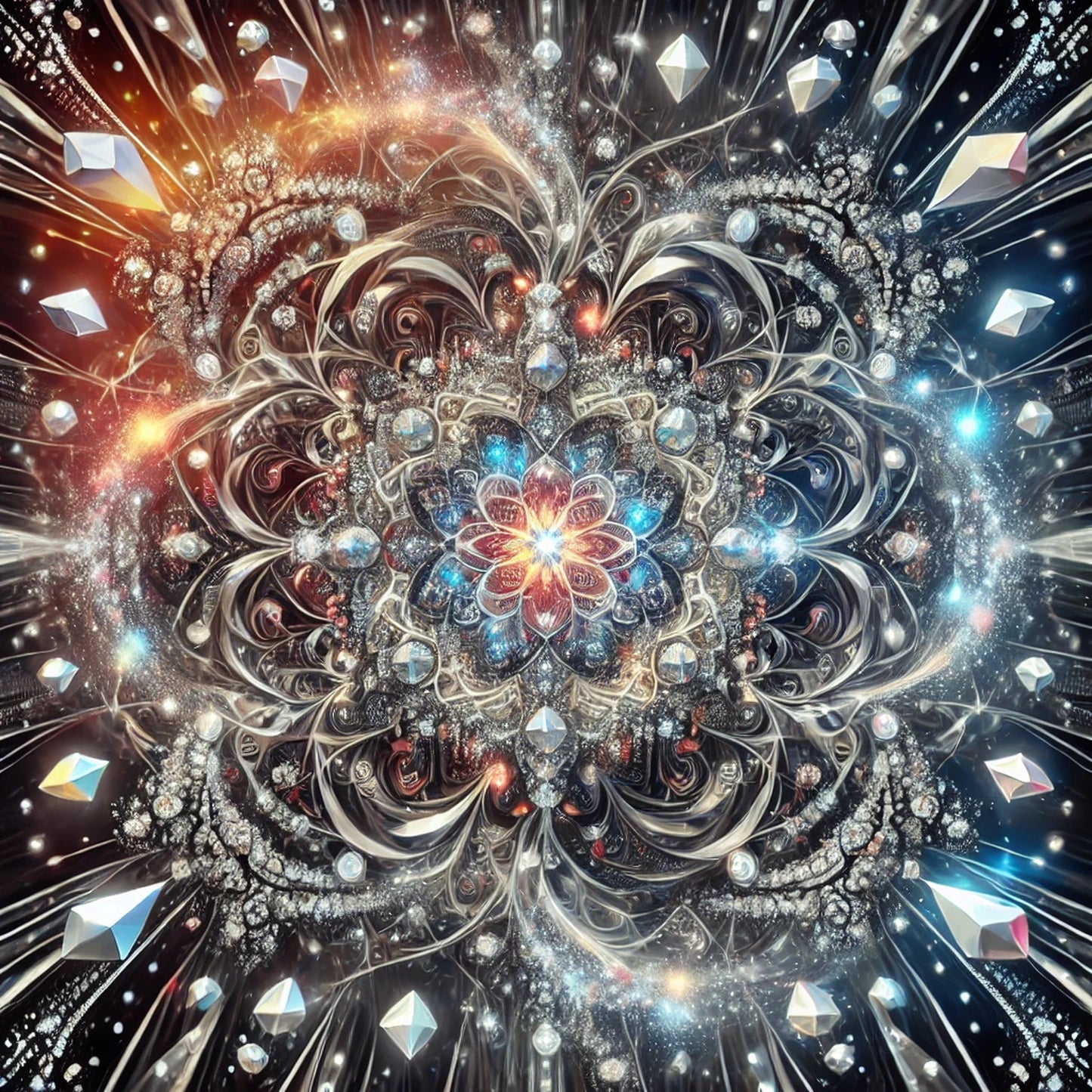 Crystal Mandalas – 5 Elegant High-Resolution Fractal Prints | Instant Digital Download (JPG Format)