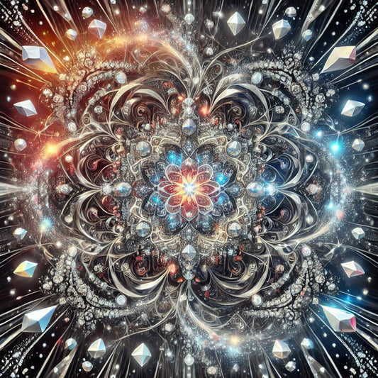 Crystal Mandalas – 5 Elegant High-Resolution Fractal Prints | Instant Digital Download (JPG Format)