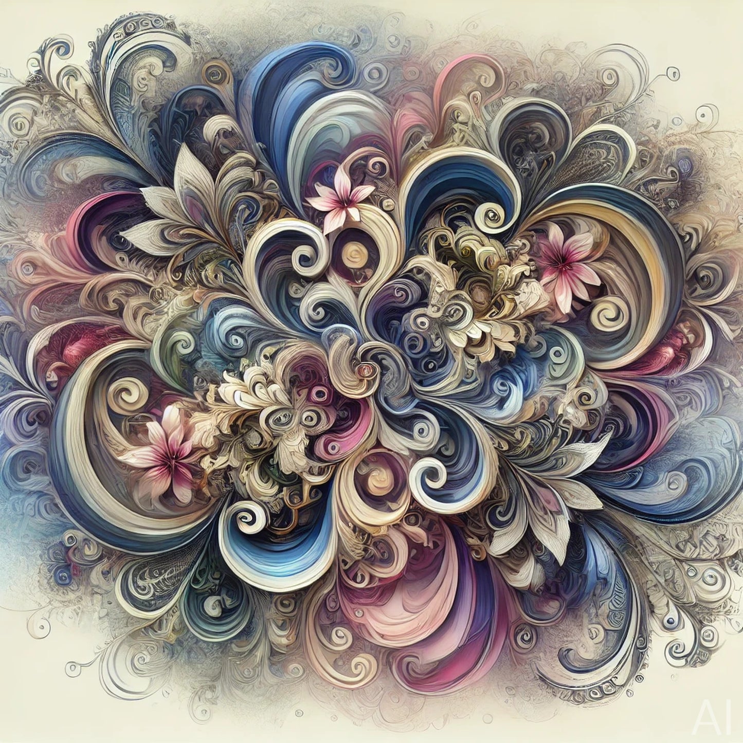 Fractal Flower Dreams – USB + Digital Download (5 High-Resolution JPG Art Prints)