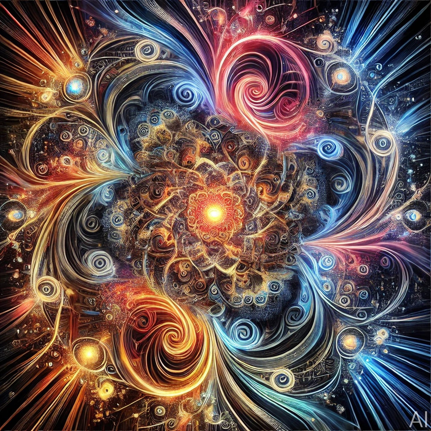 Crystal Mandalas – 5 Elegant Fractal Art Prints on USB Drive + Instant Digital Download