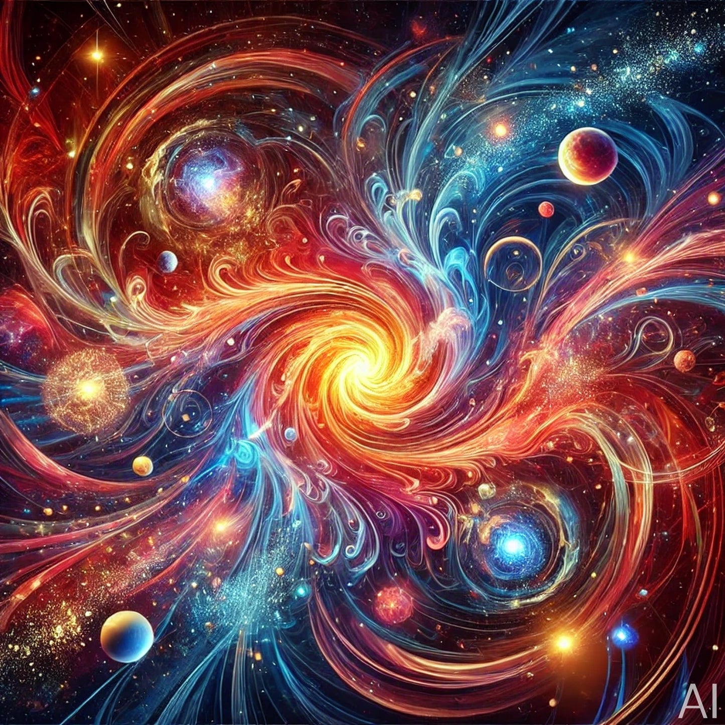 Space Grid Kaleidofractal – USB + Digital Download (5 Sci-Fi Kaleidoscope JPG Art Prints)