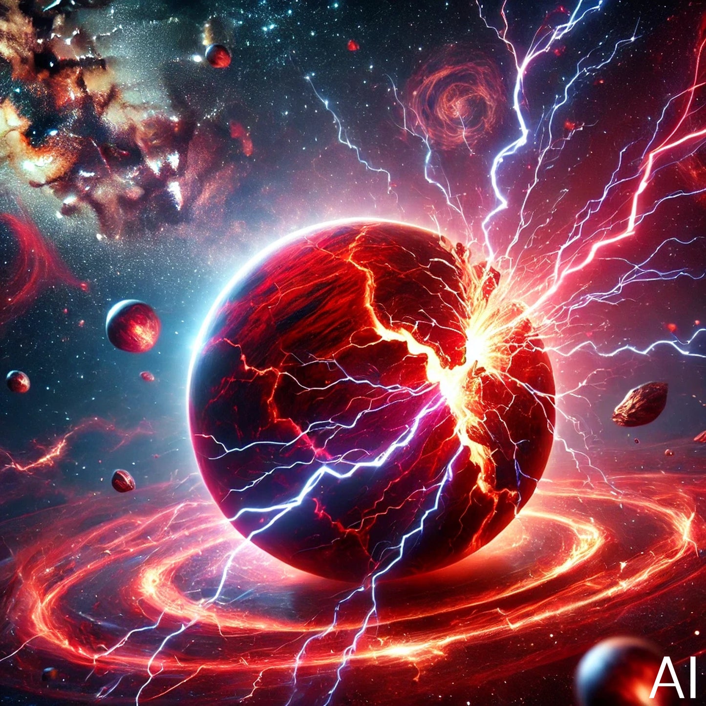 Red Planet – USB + Digital Download (5 Sci-Fi Space Explosion Art Prints)