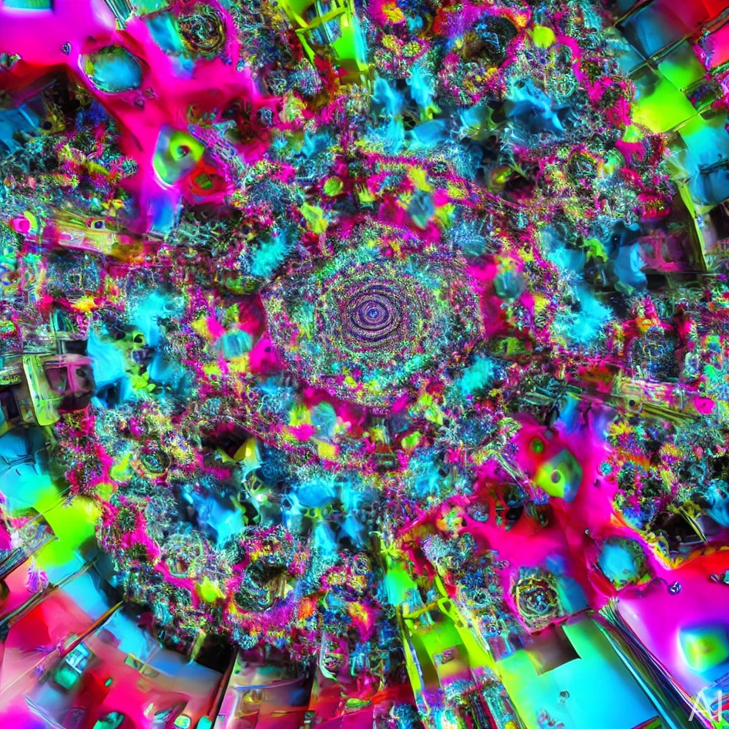 Psychedelic Color Storm – USB + Digital Download (5 Vibrant Fractal Art Prints)