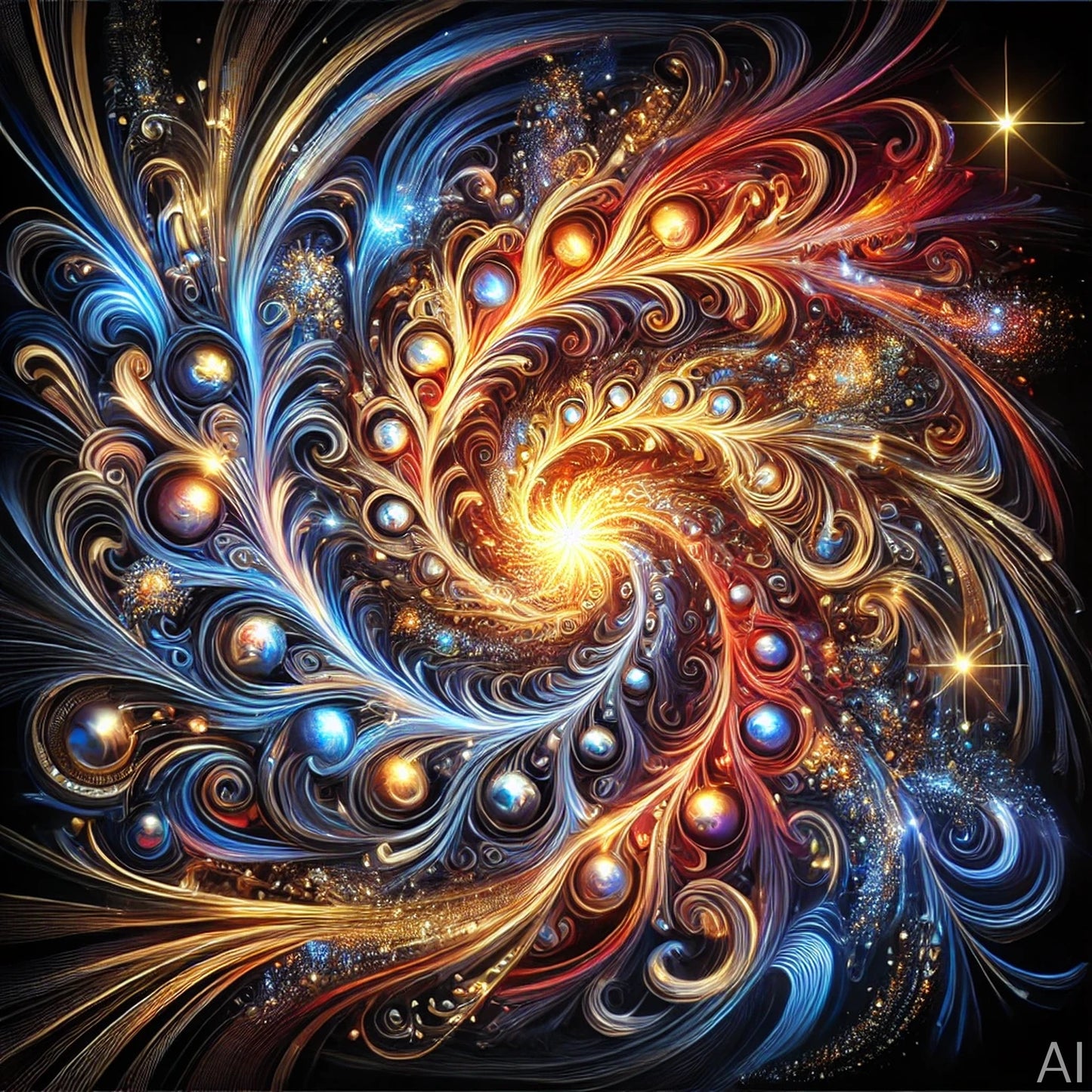 Crystal Mandalas – 5 Elegant Fractal Art Prints on USB Drive + Instant Digital Download