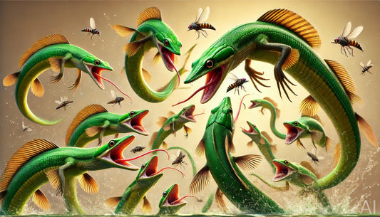 Geckos & Fish – 5 Surreal Nature-Inspired Digital Art Prints (High-Resolution ZIP Download)
