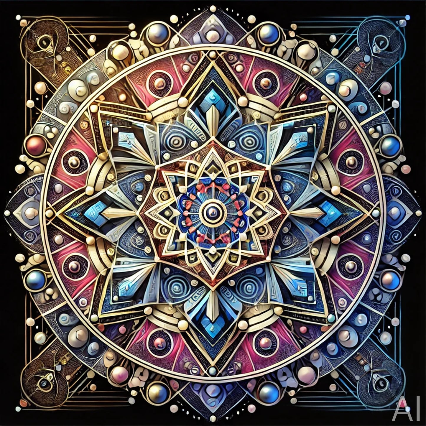 Celestial Mandalas – USB + Digital Download (5 Symmetrical Geometry JPG Artworks)