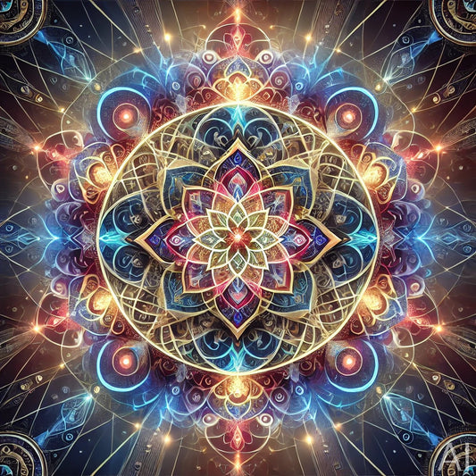 Celestial Mandalas – 5 Symmetrical Geometry JPG Artworks (ZIP File Download)
