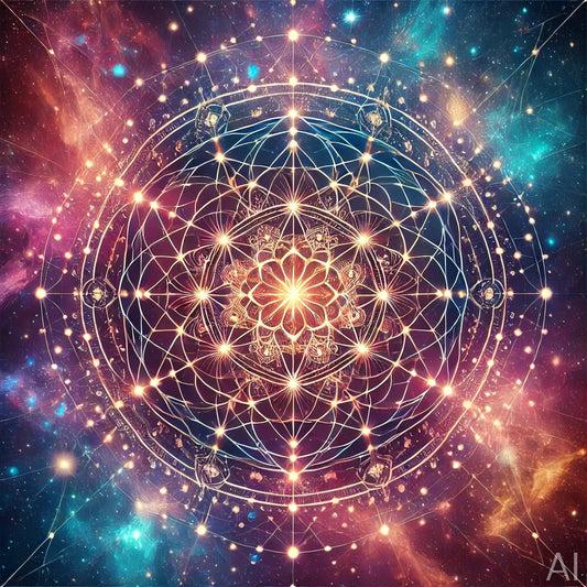 Dual Mandala – 5 Cosmic Digital Art Prints Exploring Sacred Symmetry (ZIP File Download)