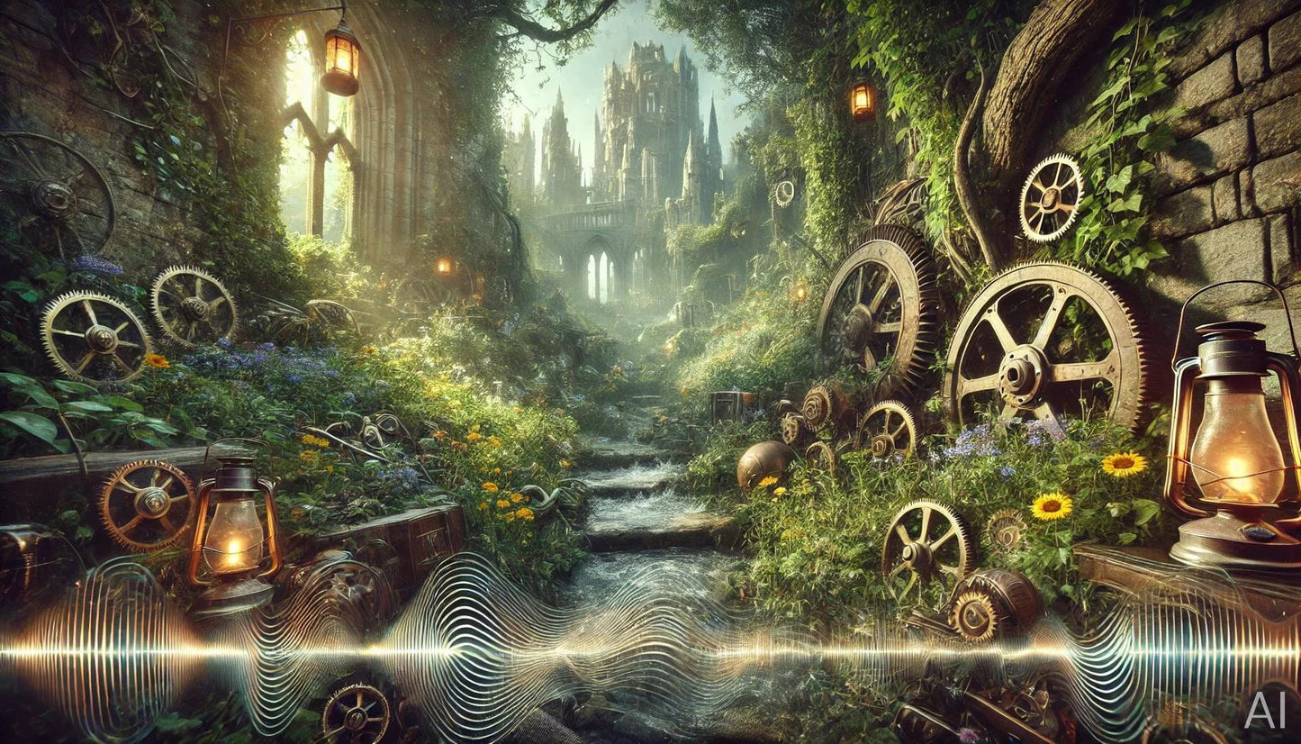 Steampunk Spaceship – 5 Retro-Futurist Digital Art Prints (High-Resolution ZIP Download)