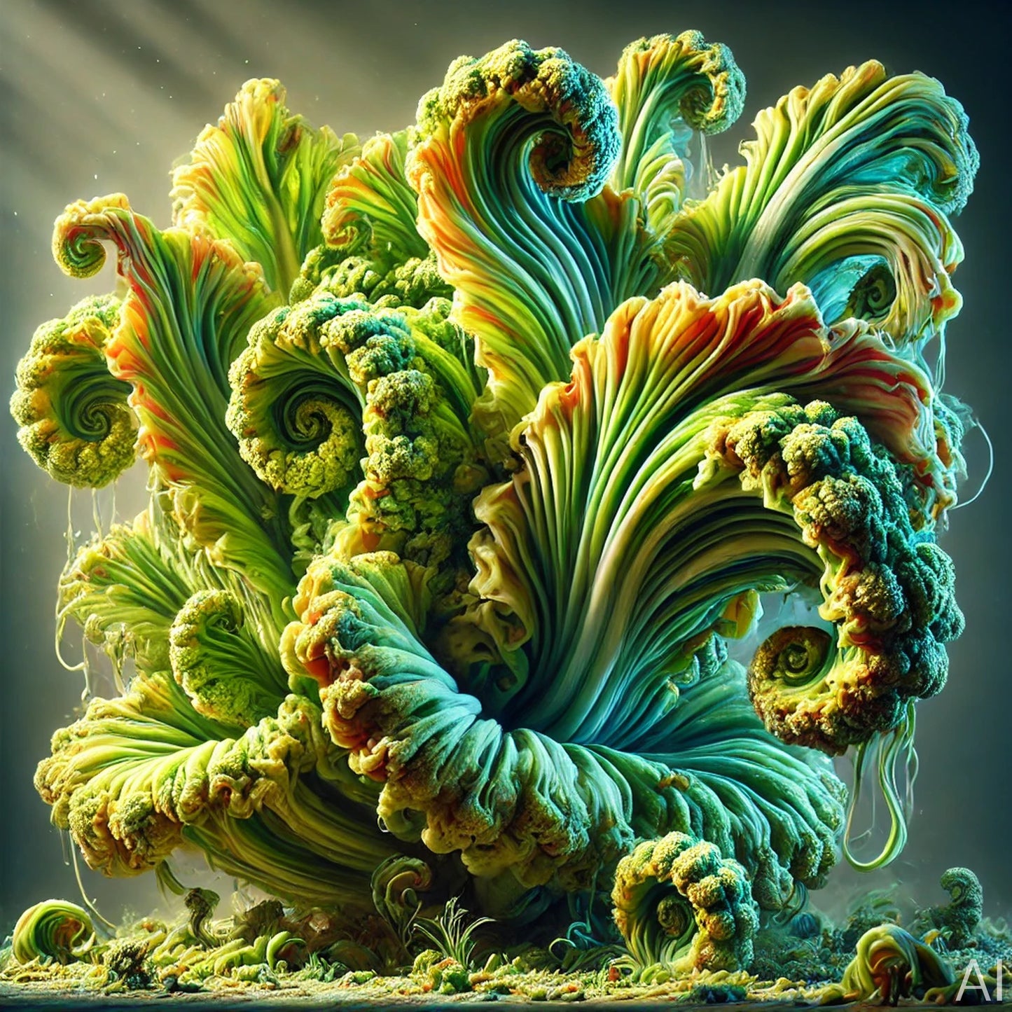 Mutant Lettuce – USB + Digital Download (5 Botanical Fractal Art Prints)