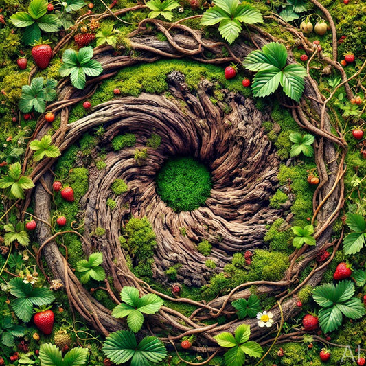 5 Botanical Fantasy Artworks – Abstract Nature JPG Collection (ZIP Download)