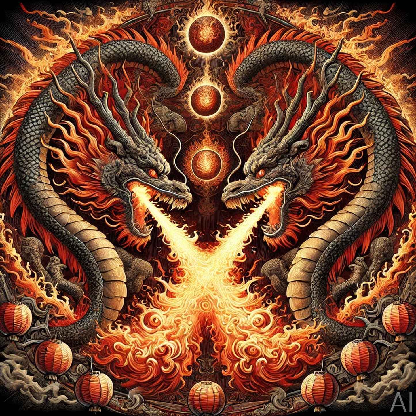 5 Fiery Dragon Artworks – USB + Digital Download (High-Resolution Mythical Beast JPGs)