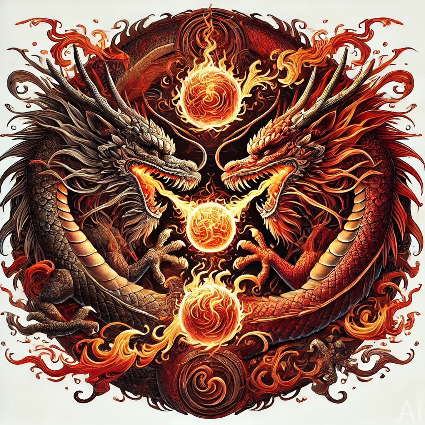 5 Fiery Dragon Artworks – USB + Digital Download (High-Resolution Mythical Beast JPGs)