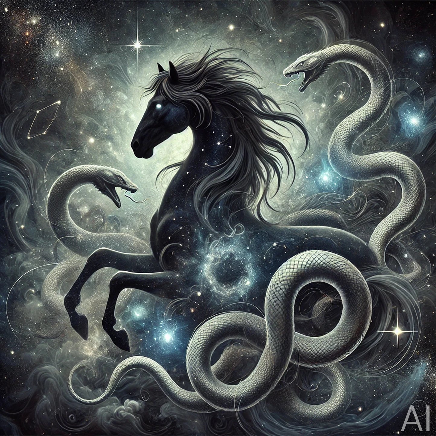 Medusa Snake Hair Fantasy Art – 5 Mythical Creature Digital Prints (High-Resolution ZIP Download)