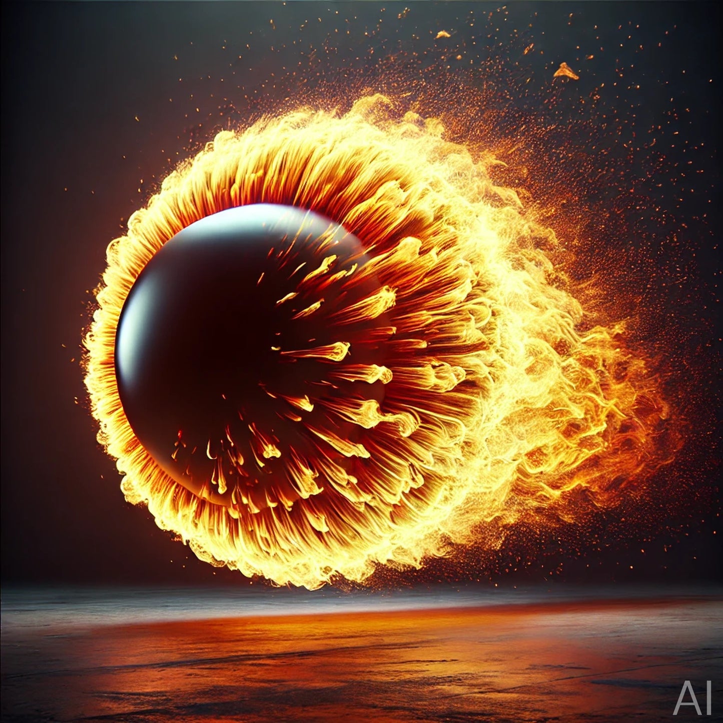 5 Fiery Digital Masterpieces – Flame Orb & Plasma Burst Art Set