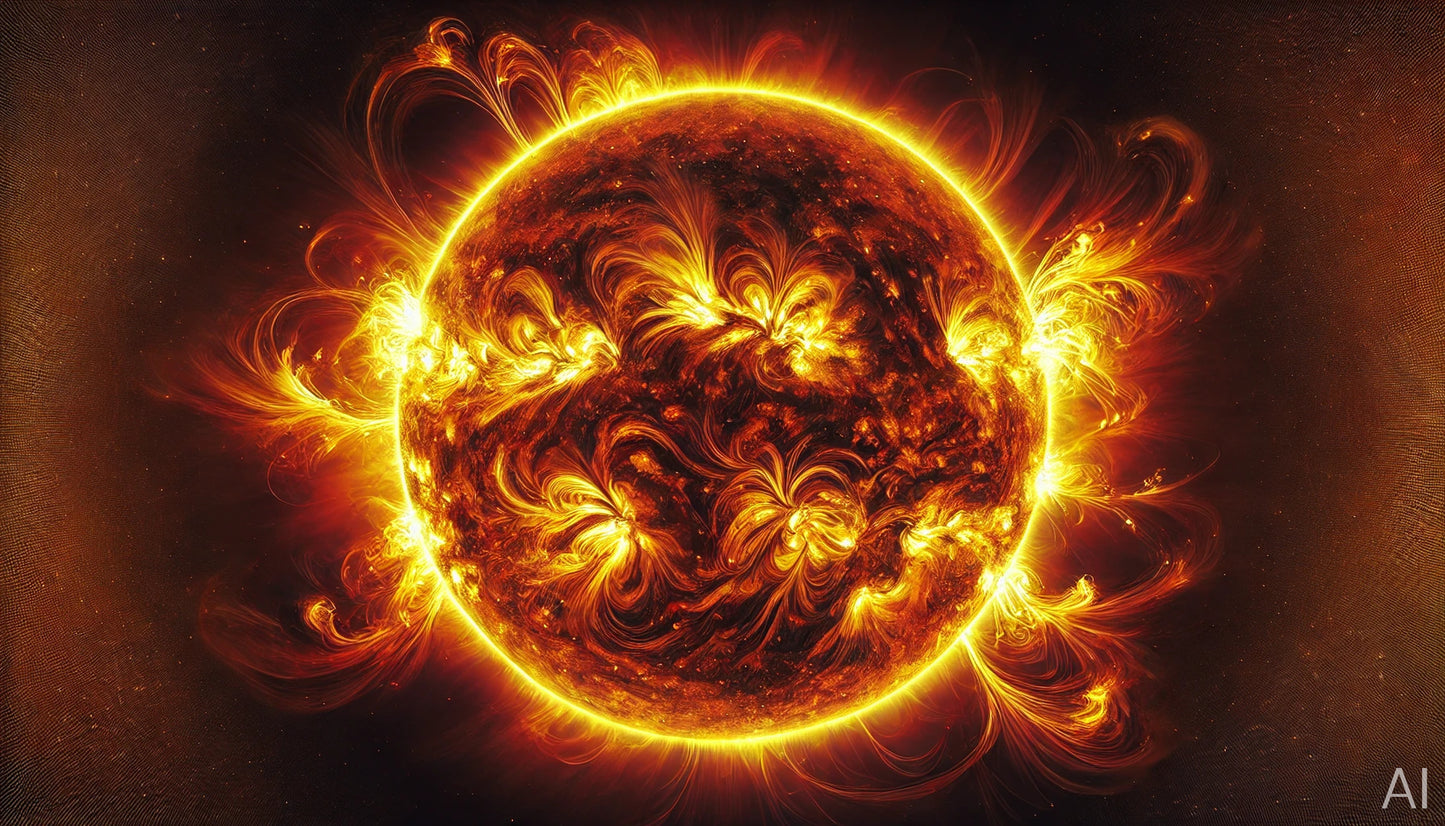 Solar Inferno – 5 Abstract Sun-Themed Digital Artworks (Instant Download, JPG Format)