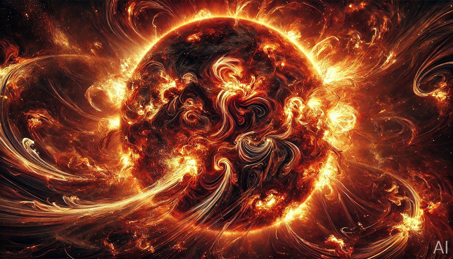 Solar Inferno – 5 Abstract Sun-Themed Digital Artworks (Instant Download, JPG Format)